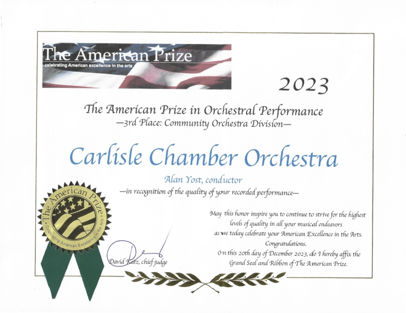 American Prize Cert 2023 small